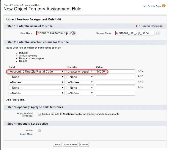 Set Assignment Rules